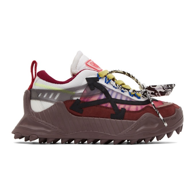 Photo: Off-White Burgundy ODSY-1000 Sneakers