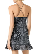 MC2 Saint Barth Black Bandanna Print Slip Dress Avrill