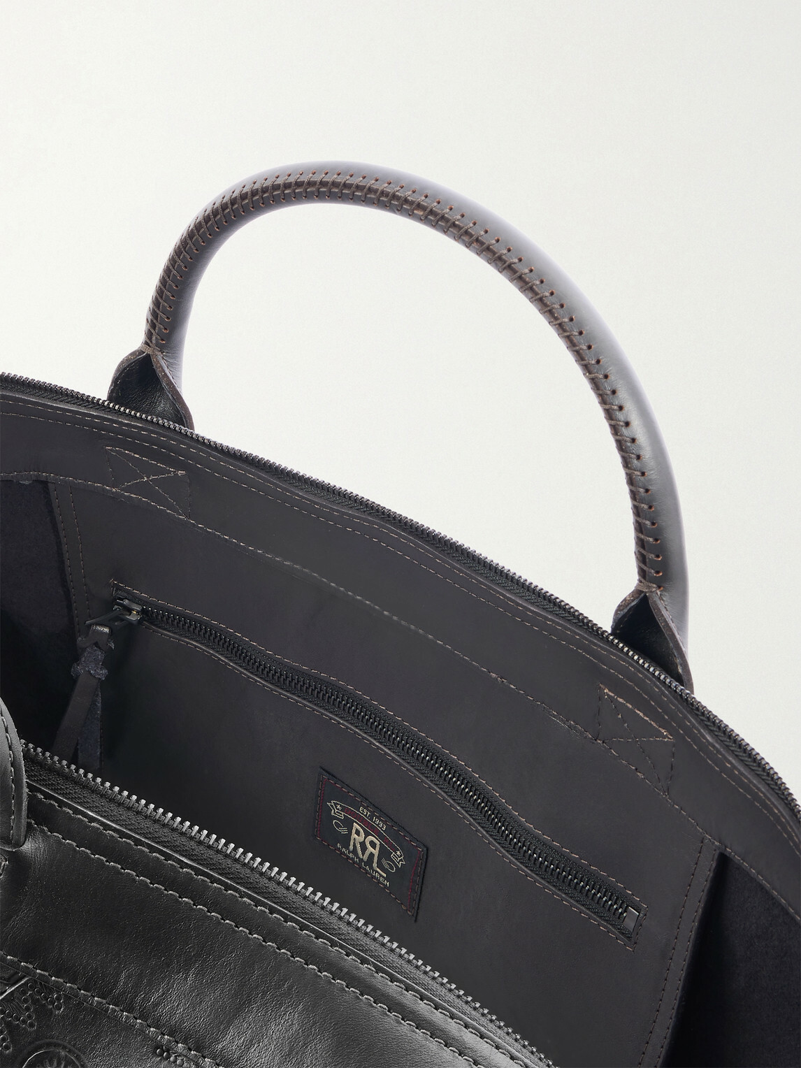 RRL - Engraved Leather Weekend Bag