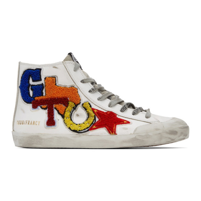 Photo: Golden Goose White Texas Patch Francy Sneakers