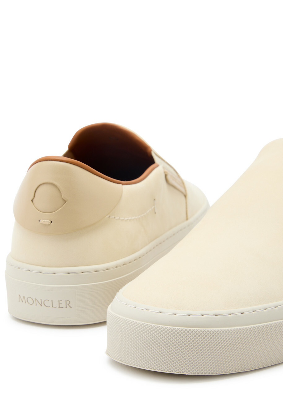 Moncler Monclub Suede Loafers Cream