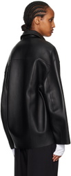 Teurn Studios Black Doublé Leather Jacket