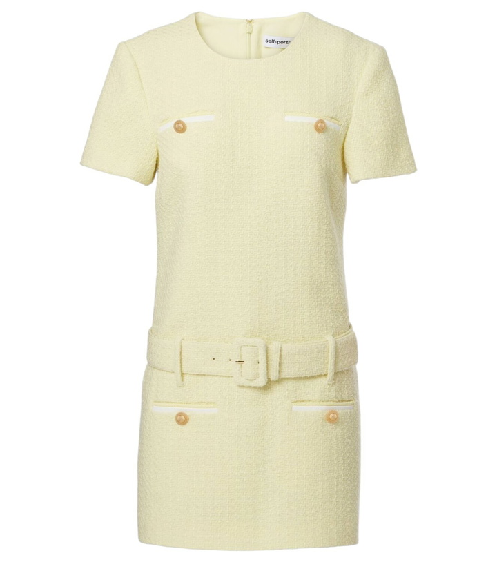 Photo: Self-Portrait Belted bouclé minidress
