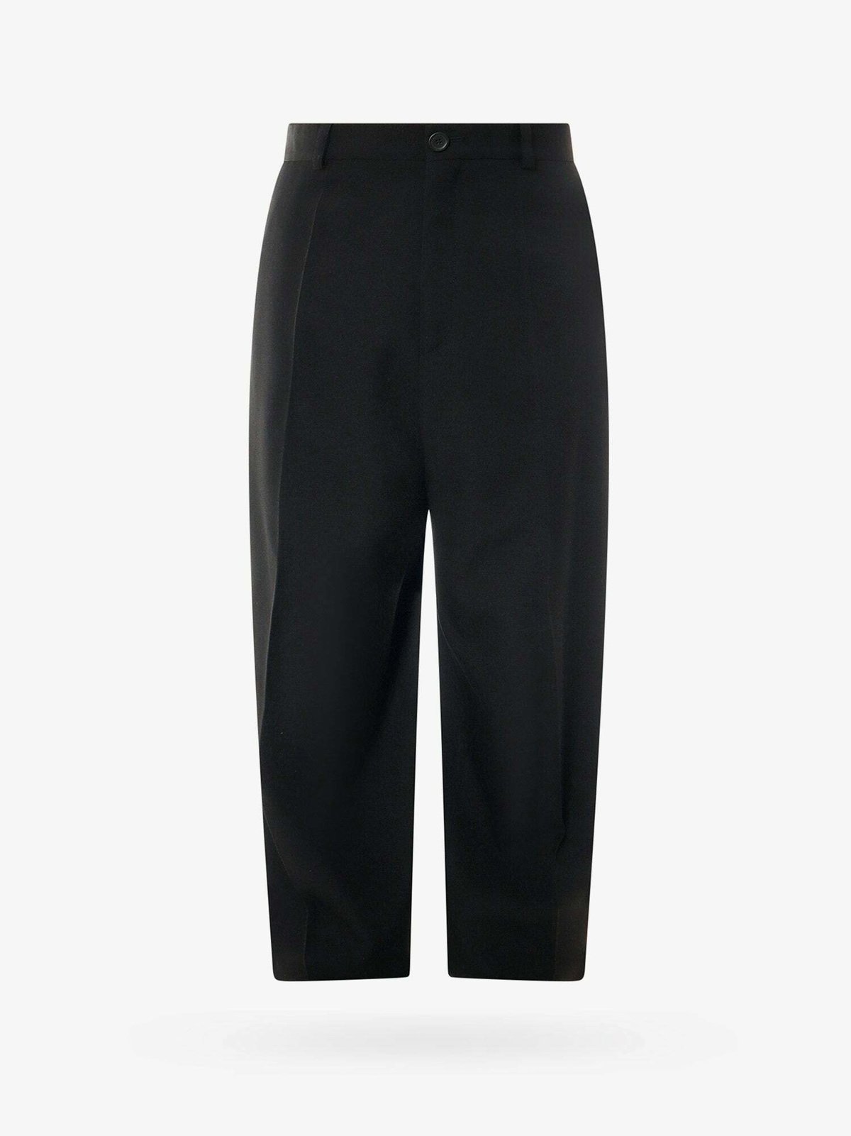 Balenciaga: Black Double Front Trousers | SSENSE