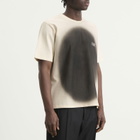 MM6 Maison Margiela Men's Spray Graphic T-Shirt in Cream