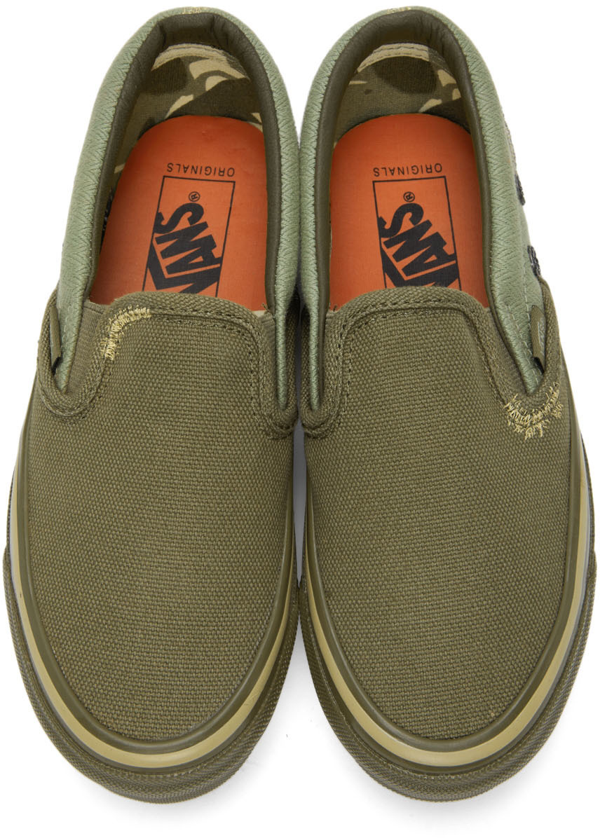 Vans Khaki Nigel Cabourn Edition OG Classic Slip-On LX Sneakers Vans