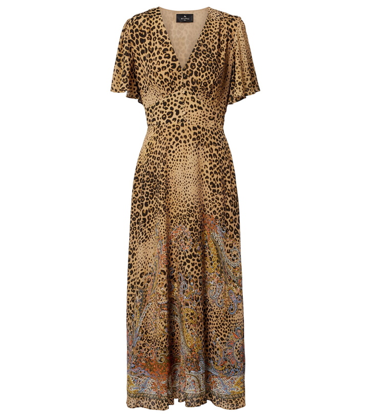 Photo: Etro Paisley leopard-print midi dress