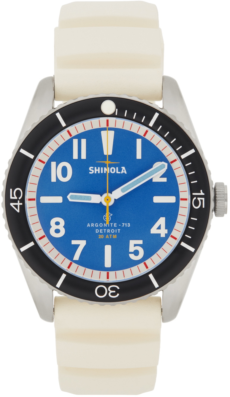 Shinola Blue & Silver 'The Duck' 42 mm Watch