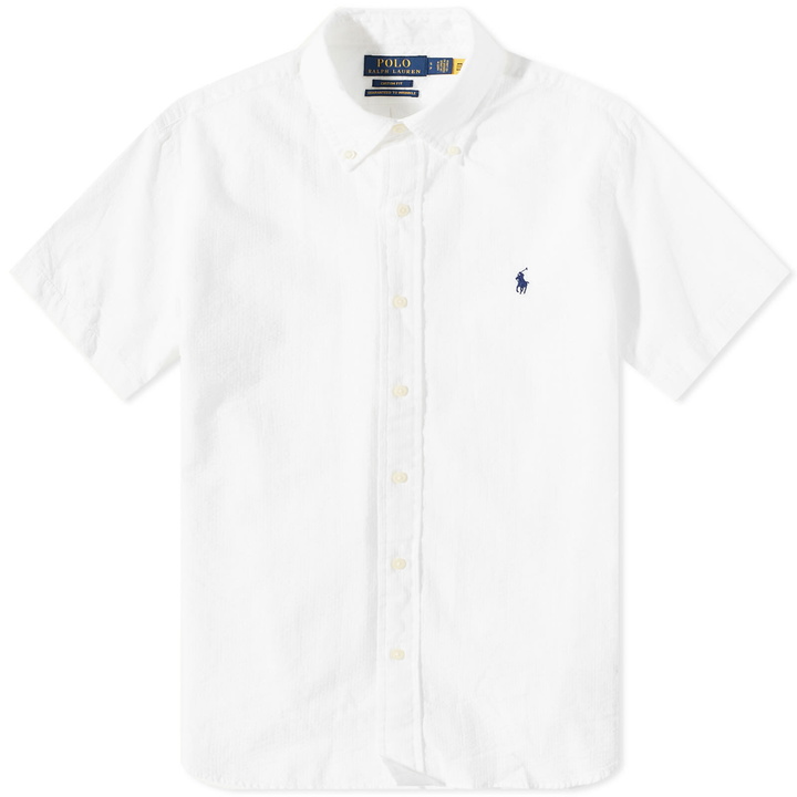 Photo: Polo Ralph Lauren Men's Seersucker Short Sleeve Shirt in White