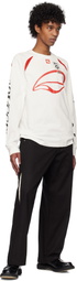 Kijun White & Red Cycle Long Sleeve T-shirt
