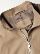 Mr P. - Harrington Suede Jacket - Brown