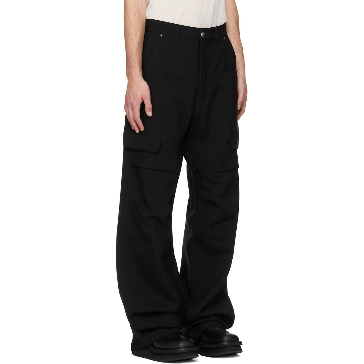 Rick Owens Black Tower Stefan Cargo Pants