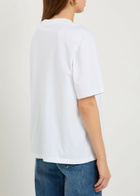 Balmain Logo-print Cotton T-shirt White And Green