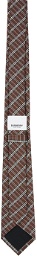 Burberry Brown Micro Check Tie