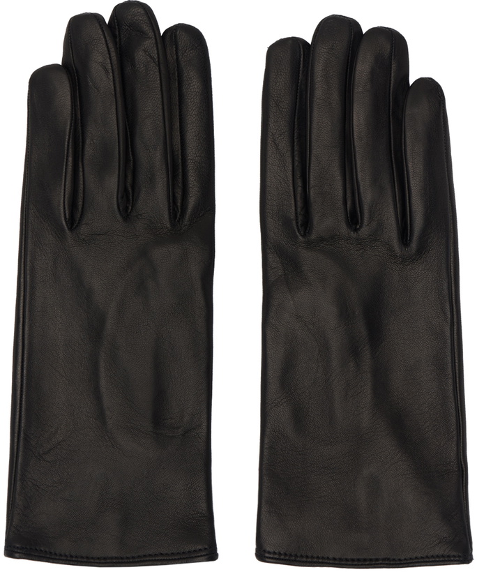 Photo: Dries Van Noten Black Soft Leather Gloves