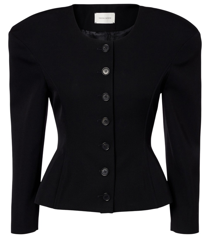 Photo: Magda Butrym Peplum wool cardigan