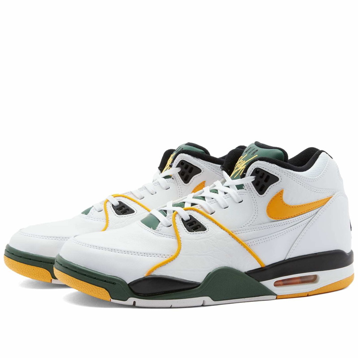 Photo: Nike Men's Air Flight 89 Sneakers in White/Del Sol