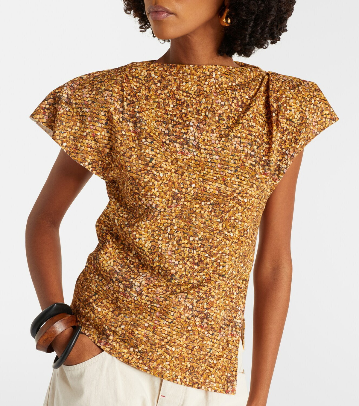 Isabel Marant Sebani asymmetric cotton T-shirt