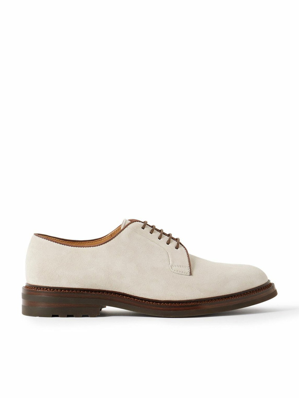 Photo: Brunello Cucinelli - Suede Derby Shoes - White