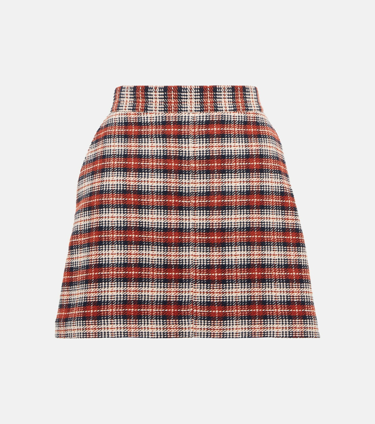 See By Chloe - Checked cotton-blend miniskirt