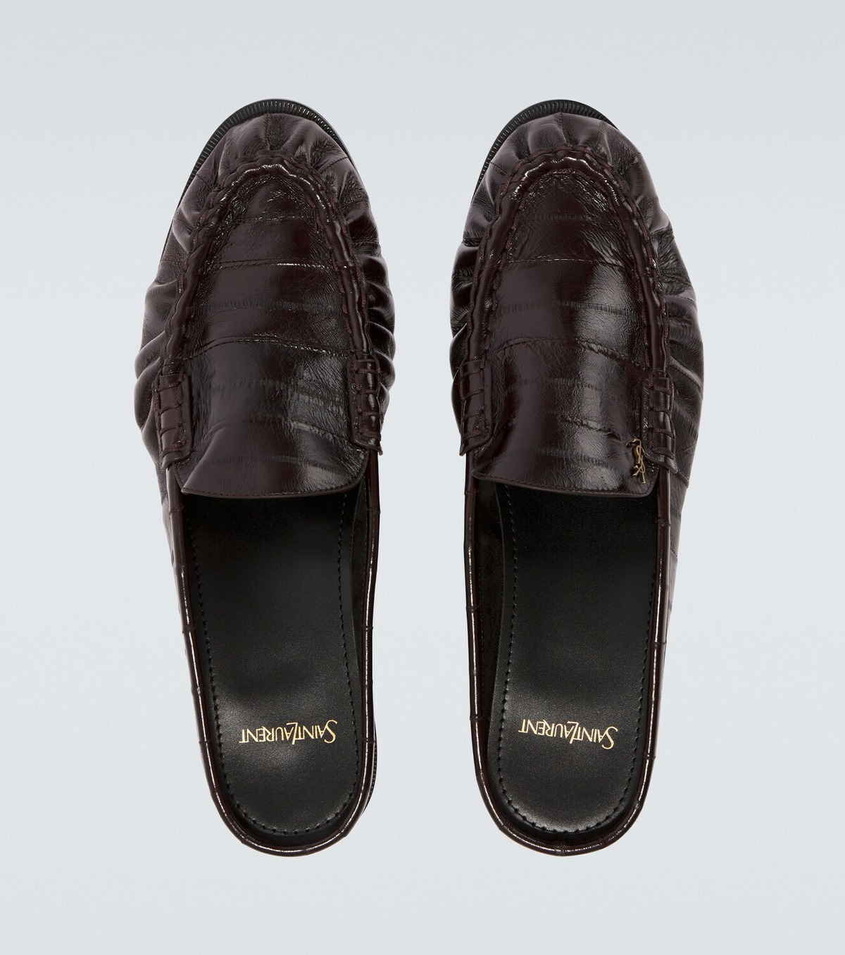 Saint Laurent Le Loafer eel leather mules