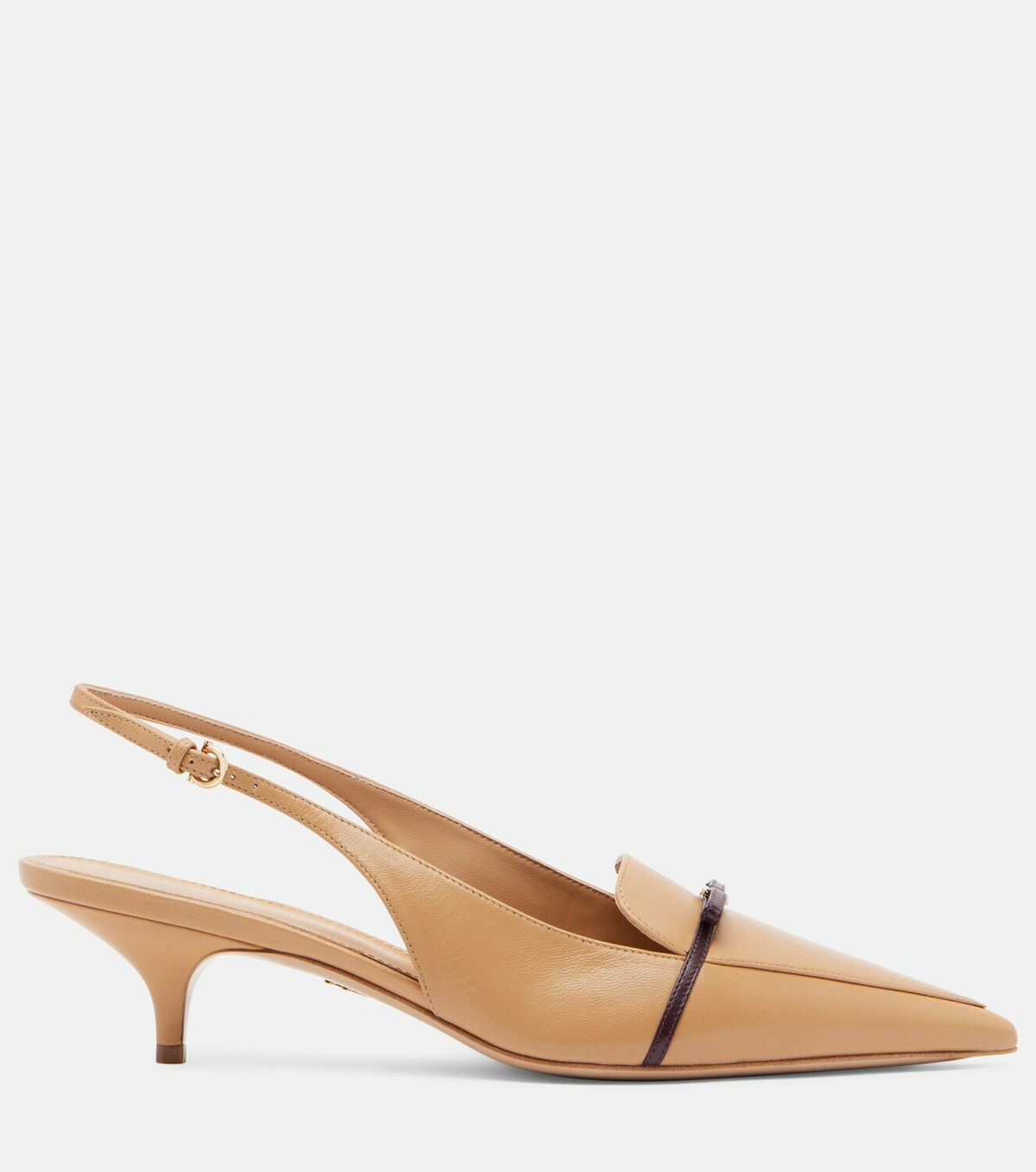 Ferragamo Bow-detail leather slingback pumps