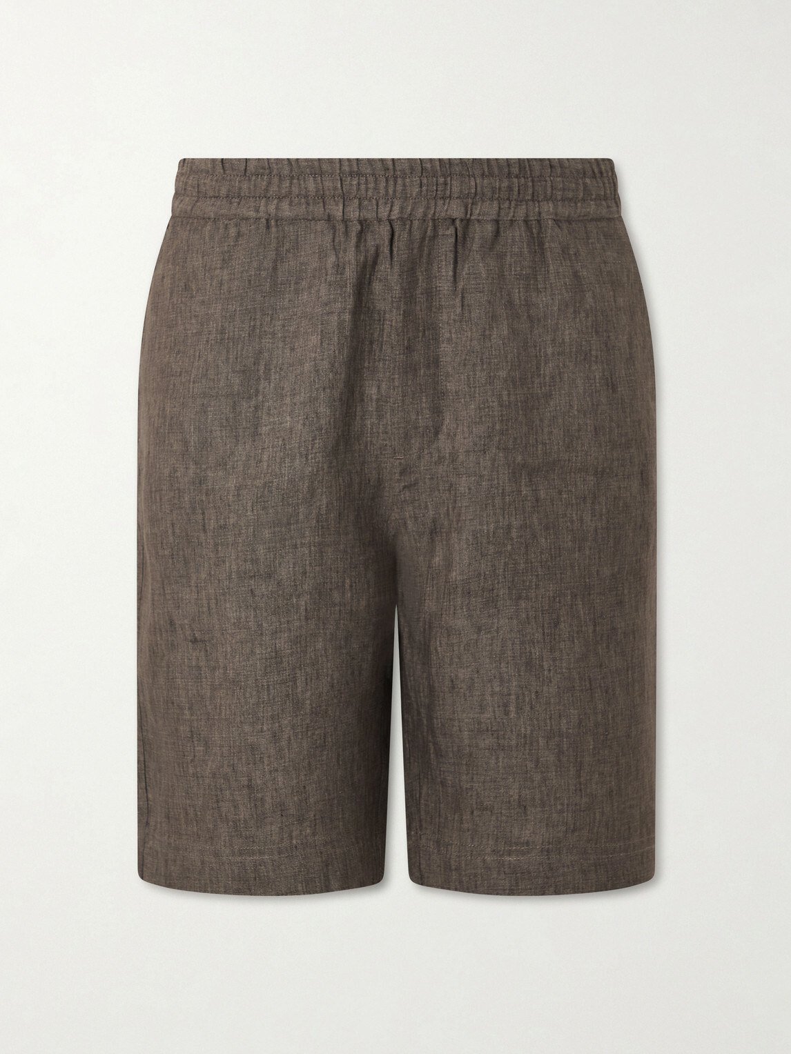Sunspel - Straight-Leg Linen Shorts - Brown