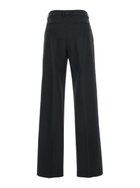 PT Torino lola Black Pants With High Waist And Pleated Details In Wool Stretch Woman