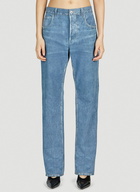 Bottega Veneta - Printed Leather Pants in Blue