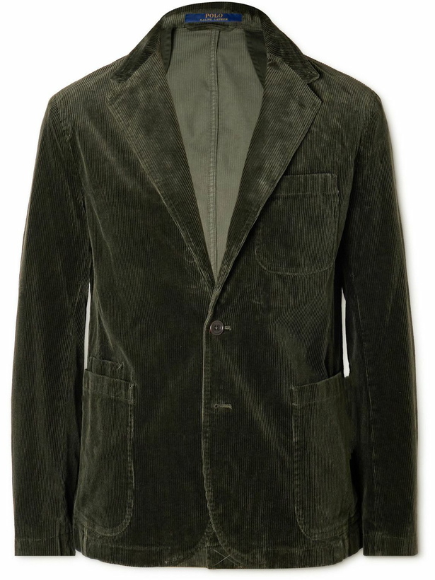 Photo: Polo Ralph Lauren - Jeremy Cotton-Blend Corduroy Blazer - Green