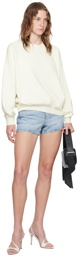 Alexander Wang Off-White Embossed-Logo Sweater