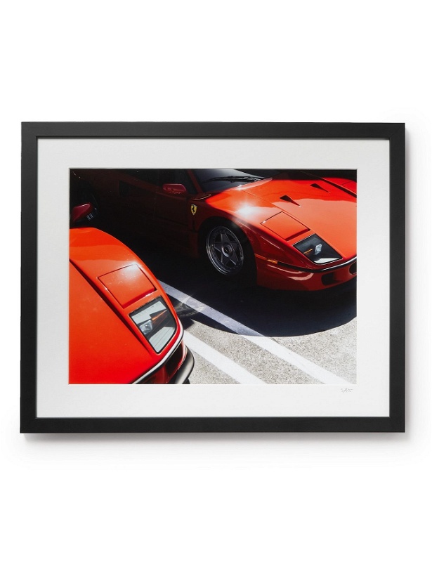Photo: Sonic Editions - Framed 2018 Two Ferrari F40s Print, 16&quot; x 20&quot;