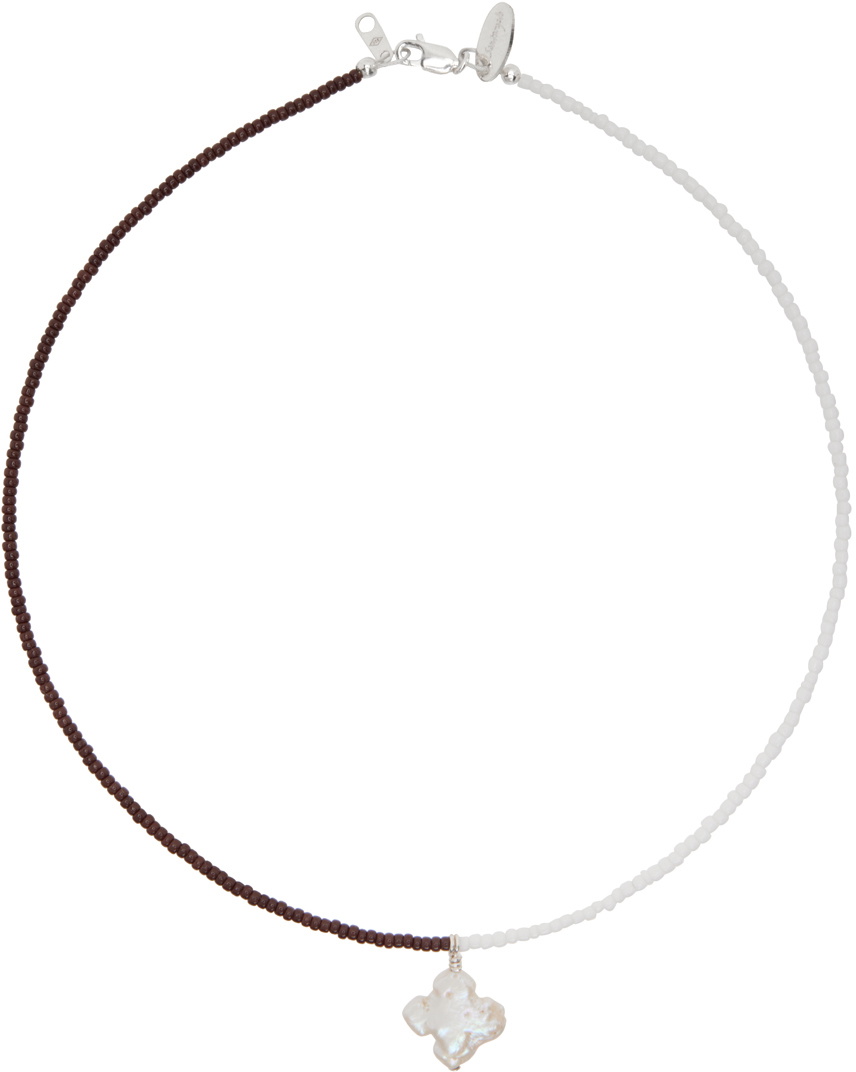 Santangelo Brown & White Suma Necklace Santangelo