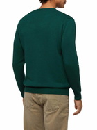 MC2 Saint Barth Green Sweater Heron With Snoopy Jacquard | Snoopy Peanuts® Special Edition