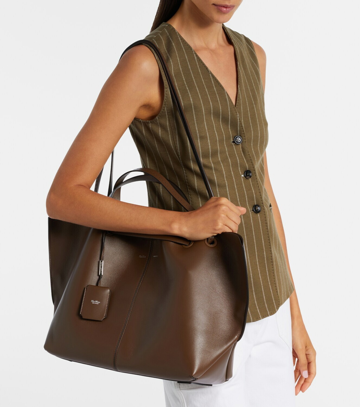 Max Mara Large leather tote bag