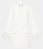 Rebecca Vallance Bridal Evelyn feather-trimmed blazer
