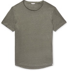 Orlebar Brown - OB-T Slim-Fit Slub Linen-Jersey T-Shirt - Men - Gray green