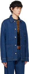 Maison Kitsuné Navy Workwear Denim Jacket
