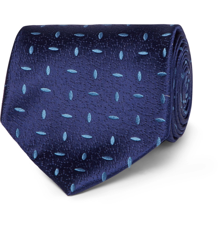 Photo: Charvet - 8.5cm Silk-Jacquard Tie - Blue