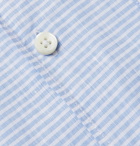 Mr P. - Striped Linen and Cotton-Blend Shirt - Blue