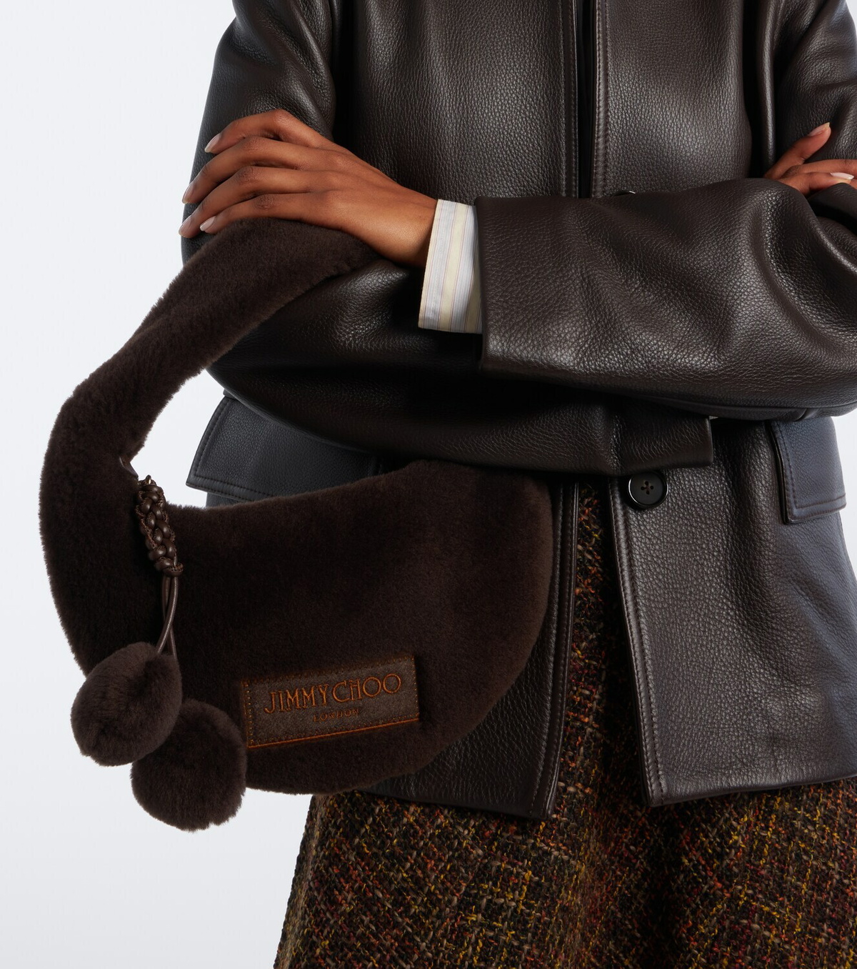 Jimmy Choo Winter shearling top-handle bag