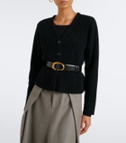 Jardin des Orangers Peplum wool and cashmere cardigan