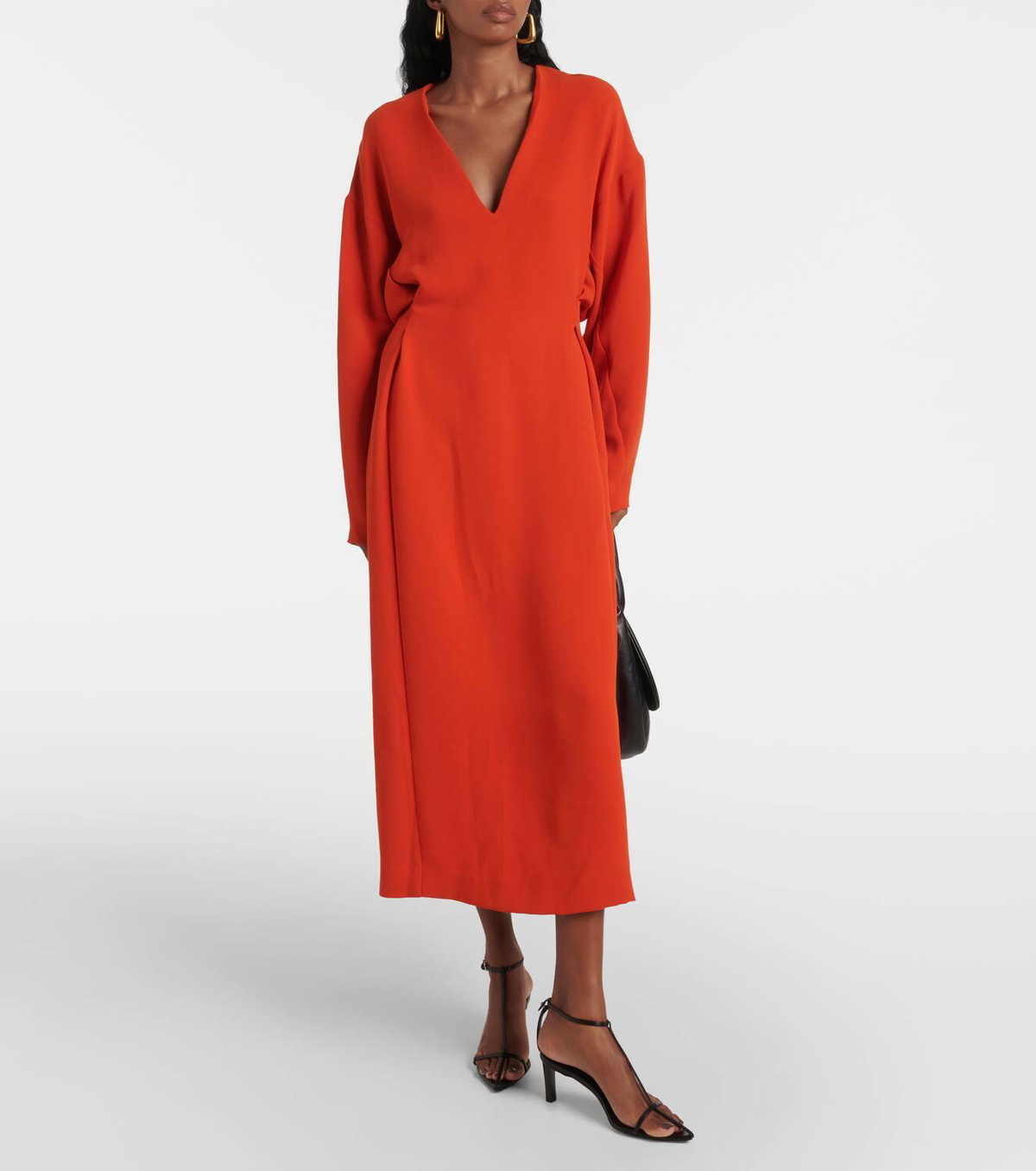 Plan C Gathered midi dress