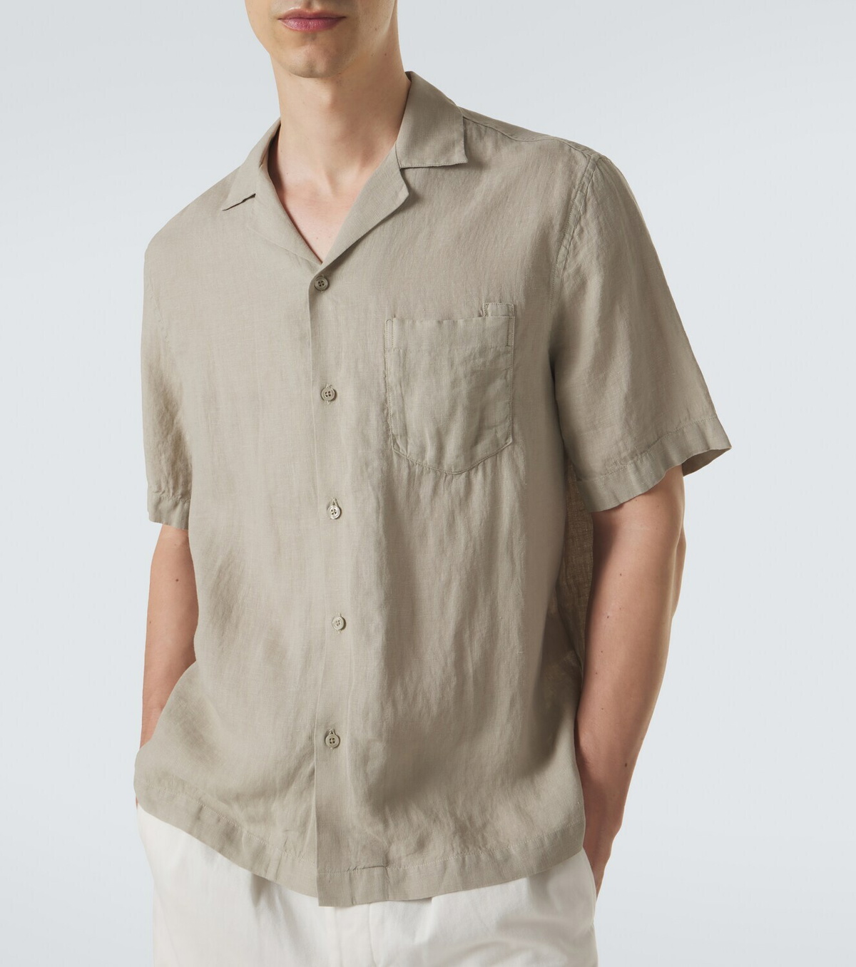 Frescobol Carioca Angelo linen bowling shirt