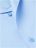 Jil Sander - Convertible-Collar Cotton-Poplin Shirt - Blue