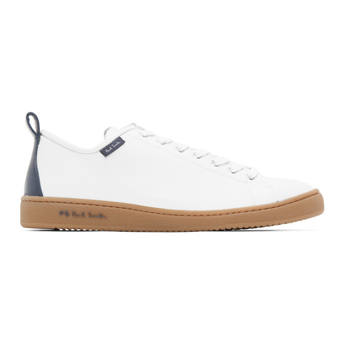 Photo: PS by Paul Smith White and Navy Miyata Sneakers