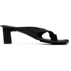 MM6 Maison Margiela Black Anatomic Flip Flop Mule Heeled Sandals
