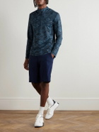 G/FORE - Camouflage-Print Tech-Jersey Half-Zip Golf Top - Blue