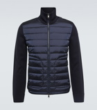 Moncler Down-paneled knit jacket