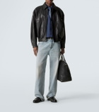 Saint Laurent Leather blouson jacket